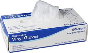 img 3 attached to 🧤 Premium 100 PCS Multipurpose Disposable Vinyl Gloves - Non-Sterile, Powder-Free, Latex-Free - Universal Fit for All Hands