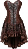 women's steampunk corset dress set - gothic steam punk overbust corset and skirt halloween costume by frawirshau логотип