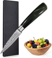 german steel 3.5-inch paring knife for pro sharp cooking in gift box | razor sharp, stain & corrosion resistant | ideal for home kitchen & restaurant logo