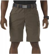 5.11 tactical men's stryke 11-inch inseam military shorts, flex-tac ripstop fabric, style 73327 logo