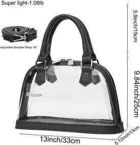 img 3 attached to Womens Crossbody Transparent Handbag Shoulder Women's Handbags & Wallets via Shoulder Bags