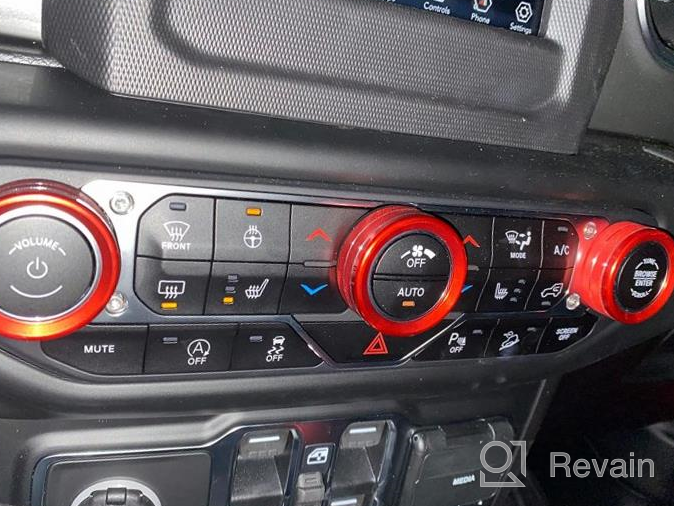 img 1 attached to Red Aluminum Alloy Trim Cover For 2018-2022 Jeep Wrangler JL JLU & 2020-2022 Gladiators JT Air Conditioner Switch Knob review by Drew Gengler