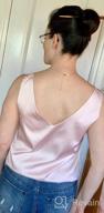 img 1 attached to Sleek & Stylish Women'S Silk Tank Tops - V-Neck Satin Sleeveless Blouse For Summer, Basic Camisole Shirts In Various Sizes (S-XXL) review by Elizabeth Nelson