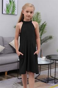 img 1 attached to 👗 GORLYA Sleeveless Sundress with Shoulder Straps and Pockets for Girls' Clothing and Dresses