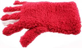 img 3 attached to Warmest Women'S Knitted Mittens Gloves With Double-Layer Inner Boa For All 5 Fingers In Melange