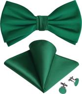gusleson мужской регулируемый предварительно завязанный галстук-бабочка и нагрудный квадратный набор запонок в однотонных тонах с уникальной упаковкой и подарочной коробкой логотип