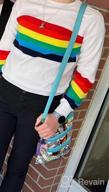 img 1 attached to 🌈 Ferrtye Women's Rainbow Pullover Sweater: Lightweight, Long Sleeve, Crew Neck, Loose Knit review by Ray Welchhance