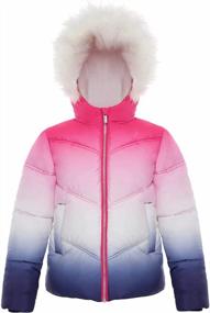 img 4 attached to Stay Warm In Style: Rokka&Rolla Girls' Puffer Jacket With Hooded Faux Fur For Winter