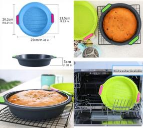 img 1 attached to KeepingcooX Basic 4 Pcs Nonstick Bakeware Set - Silicone Mini Baguette Baking Tray, Muffin Tray, Loaf Pan, Round Mould - Silicone Value Baking Trays Set