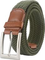 👔 lavemi braided woven belt 35mm for men - stretch, 23590-1, men's accessories logo
