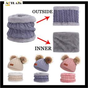 img 3 attached to 🧣 ACTLATI Winter Knitted Children's Accessories with Removable Features - Perfect for Cold Weather