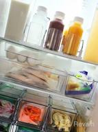 img 1 attached to MineSign Set Of 2 Stackable Refrigerator Organizer Bins Pull-Out Drawers For Fruit And Veggies Divided Storage Organizer For Fridge Clear Drawer Containers With Handle For Produce Saver, Eggs, Snack review by Brian Faxon