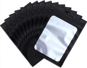 img 4 attached to Mylar Smell Proof Bags With Clear Window - 100 Count For Small Business Storage And Packaging (Black, 4.7 X 7.9 Inch)
