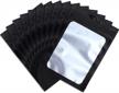 mylar smell proof bags with clear window - 100 count for small business storage and packaging (black, 4.7 x 7.9 inch) logo