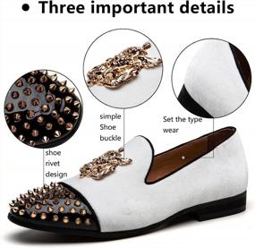 img 3 attached to 👞 Fine Velvet Smoking Slippers by MEIJIANA: Elegant Loafers for Ultimate Comfort