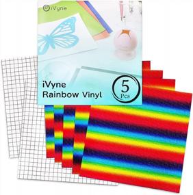 img 4 attached to Добавьте блеска своим проектам «сделай сам» с помощью IVyne Rainbow Glitter Vinyl Bundle - идеально подходит для праздничных украшений и тематических вечеринок!