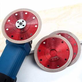 img 2 attached to 3-Pack 4.5 Inch Super Thin Porcelain Diamond Saw Blade For Tile Granite Cutting.