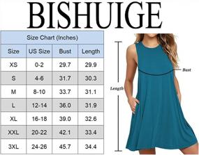 img 2 attached to Summer Casual Tank Dress: Women'S Plain Cover-Up For Beach, Round Neck T-Shirt Style By BISHUIGE