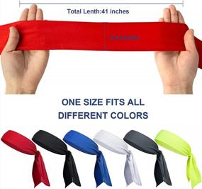 img 3 attached to Get Sporty With 6 Pack Head Tie Headbands - Ideal For Men, Women And Any Sport!