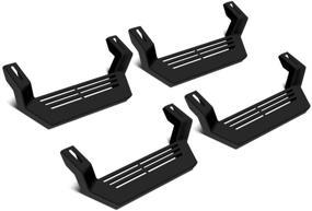 img 2 attached to Rampage Products 26410020 Rock Rail Short Steps: Black Steel, 4-Piece Set - Enhance Your Vehicle's Style and Functionality!