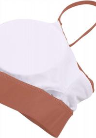 img 1 attached to Cutiefox Women'S 2 Piece Swimsuit Push Up Straps Scoop Neck High Waist Bikini Sets Swimwear