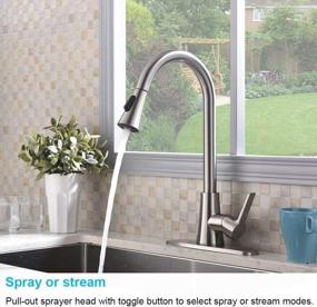 img 3 attached to Upgrade Your Kitchen With Valisy'S Elegant Satin Nickel Pull Down Faucet Set