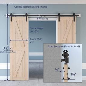 img 2 attached to DIY Sliding Barn Wood Door Kit - Pre-Drilled And Ready To Assemble - Natural Solid Spruce Wood - Interior Single Door - Fit 4FT Rail