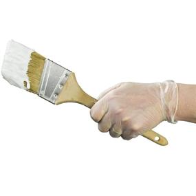 img 1 attached to 200 Medium Size X3 Industrial Clear Vinyl Gloves, Latex-Free, Powder-Free, Disposable, Food Safe, 3 Mil Thickness, GPX3D44100-BX