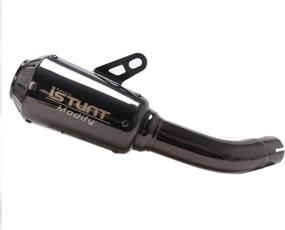 img 4 attached to 🏍️ Enhance Your Yamaha YZF-R3 YZF-R25 with ISTUNT Slip On Exhaust Muffler - Glossy Black (2015-2021)