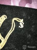 img 1 attached to Initial Zirconia Letter Necklace Plated Girls' Jewelry review by Christina Blevins