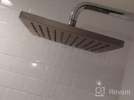 img 1 attached to Gabrylly 10" Stainless Steel Rainfall Ceiling Mount Shower Head, Chrome Finish, 2.5 GPM Water Flow review by Brandon Carr