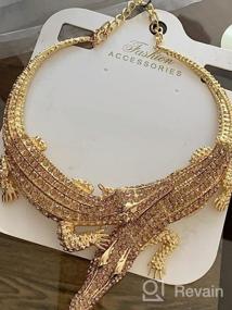 img 6 attached to Adjustable Snake And Crocodile Alligator Or Scorpion Chain Choker Collar Statement Bib Necklace Set In Fashion Silver, Gold, And Rose Gold For Women, Men, And Teens