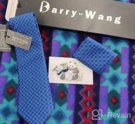 img 1 attached to Classic Stripe Plaid Tie Set For Men By Barry.Wang With Matching Handkerchief And Cufflinks review by Marcus Price