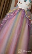 img 1 attached to Unicorn Princess Costume For Birthday Pageant Party & Dance Performance - MYRISAM Long Maxi Tulle Fancy Dress Up Outfits review by Jahan Arias