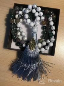 img 5 attached to Улучшите свое духовное путешествие с помощью завязанного вручную кисточкой COAI'S 108 бусин Камень Мала Ожерелье