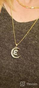 img 6 attached to Bivei 14K Gold Plated Crescent Moon Initial Necklace With Cubic Zirconia For Women - Perfect Dainty Jewelry Gift