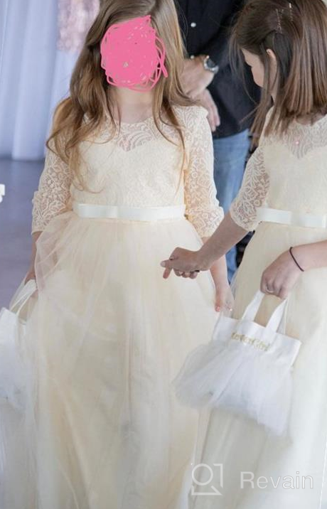 img 1 attached to Princess Burgundy Girls' Clothing: Bridesmaid Embroidered Communion Dress review by Michele Olson