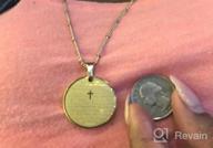 img 1 attached to Unisex Lord's Prayer and Cross Medallion Pendant Necklace with 21" Stainless Steel Chain by Aoiy review by Seth Wood
