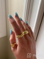 img 1 attached to Make A Statement With MOROTOLE'S 3Pcs Chunky Gold Rings Set For Women In 18K Gold Plated Croissant Braided Twisted Stacking Round Signet Rings - Available In Size 6-10! review by Adina Jordan