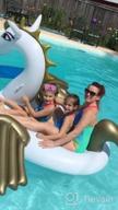 img 1 attached to Giant Inflatable Golden Swan Pegasus Pool Float - Perfect For Summer Beach Swimming & Outdoor Pool Parties! review by Paul Ruberto