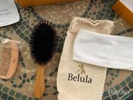 img 1 attached to Revitalize Fine Hair With Belula'S 100% Boar Bristle Brush Set – Includes Wooden Comb, Travel Bag And Spa Headband! review by Niranjan Reynolds