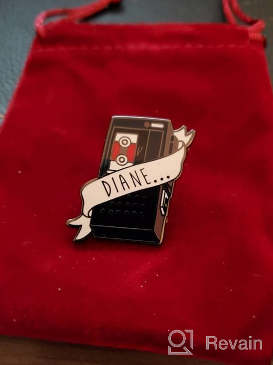 img 1 attached to 📼 CENWA Twin P Inspired Jewelry Damn Fine Coffee/Dictaphone Diane Enamel Pin: A Must-Have for Twin Peaks Fans review by Imran Roach