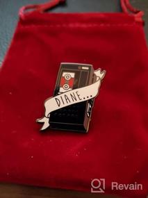 img 6 attached to 📼 CENWA Twin P Inspired Jewelry Damn Fine Coffee/Dictaphone Diane Enamel Pin: A Must-Have for Twin Peaks Fans