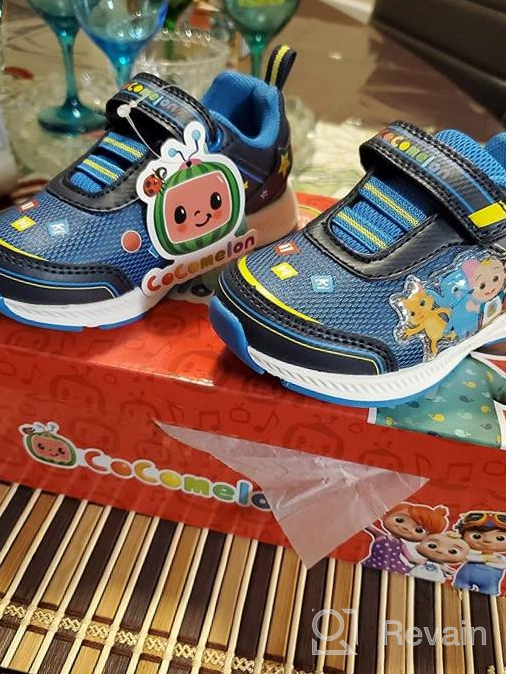 img 1 attached to 👟 CoComelon Boys' Toddler/Little Kid Shoes - Stylish Light Up Sneakers with Character Prints for Casual Wear review by Raul Choudhury