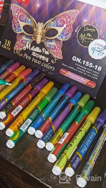 img 1 attached to 18-Piece JR.WHITE Glitter Metallic Paint Pens: Water-Based Sparkle Marker For Wood, Art, Rock Painting, Scrapbooking, And More review by Olajuwon Achille