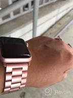 img 1 attached to Wolait Stainless Steel Band Compatible With Apple Watch 49Mm 45Mm 44Mm 42Mm 41Mm 40Mm 38Mm,Upgraded Metal Mesh Adjustable Magnetic Loop Replacement Bands For IWatch Ultra Series 8/7/6/5/4/3/SE review by Kristen Reid