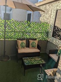 img 8 attached to Transform Your Outdoor Space With DOEWORKS Expandable Fence Privacy Screen And Faux Ivy Fencing Panels - Perfect Backdrop For Balcony, Backyard, And Garden Decorations - 2PCS Set Included!