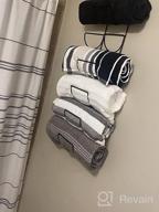 img 1 attached to White Wall Mounted Towel Rack Holder - Sorbus Storage Organizer For Linens review by Jeffrey Shatzel