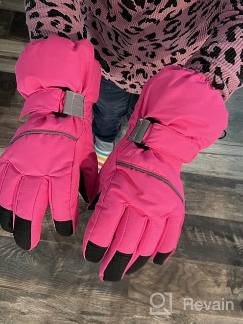 img 1 attached to 🧤 Cold Weather Winter Waterproof Gloves Mittens for Girls - Outdoor Accessories review by Tiarik Gonzalez