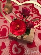 img 1 attached to Vintage Heart Shaped Resin Bird Candle Holder - Marbrasse Home Decor Centerpiece review by Brandon Hayes
